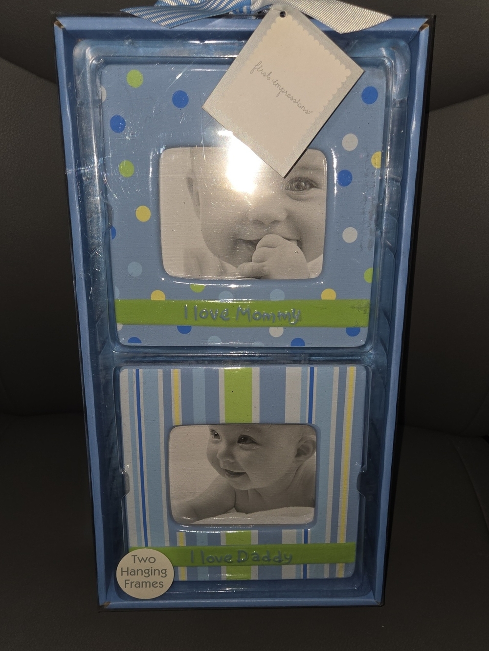 Impressions Blue and Green Baby Hanging Photo Frames